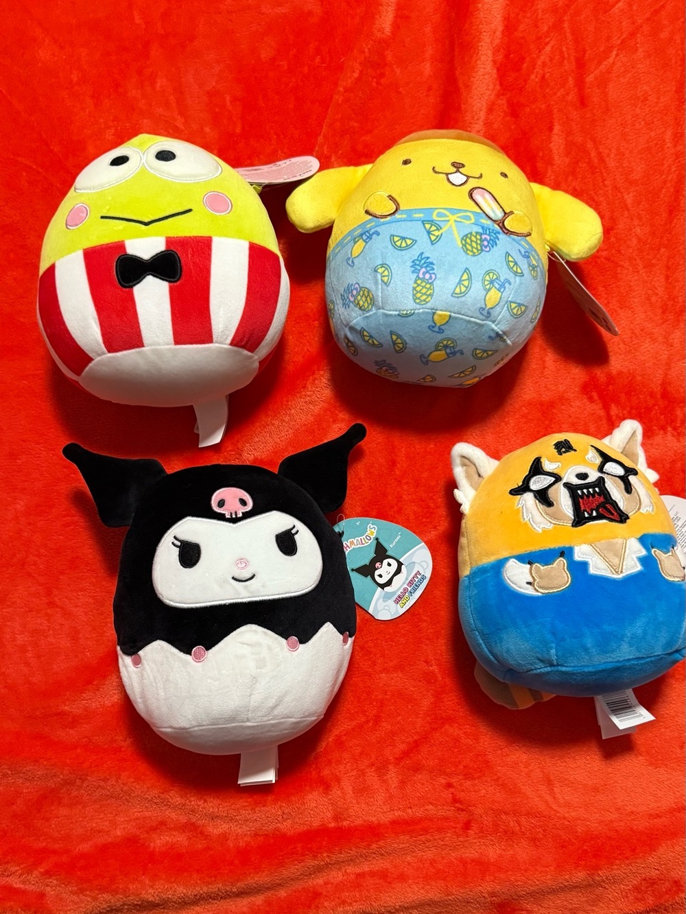Set of 4 Sanrio Mini Squishmallows